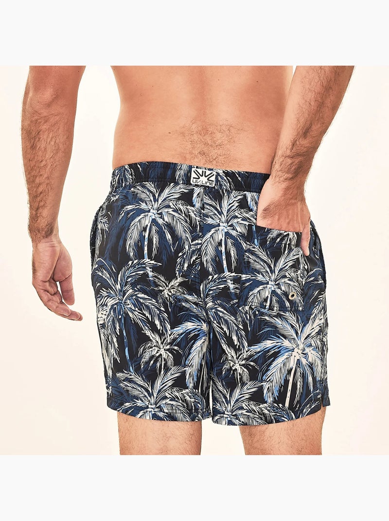 Short de bain  UV Line Bleu - Kiabi