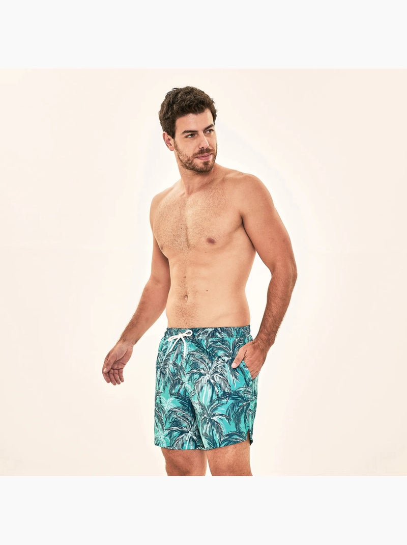Short de bain  UV Line Vert - Kiabi
