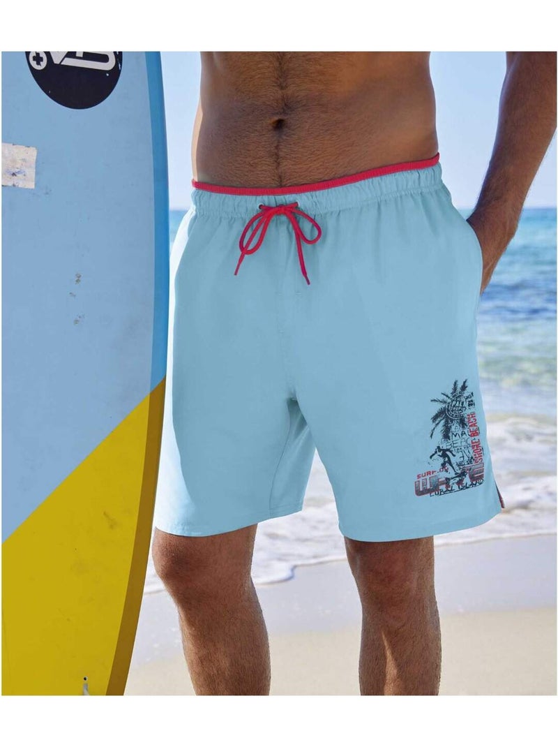 Short de Bain Wave  - ATLAS FOR MEN Bleu turquoise - Kiabi