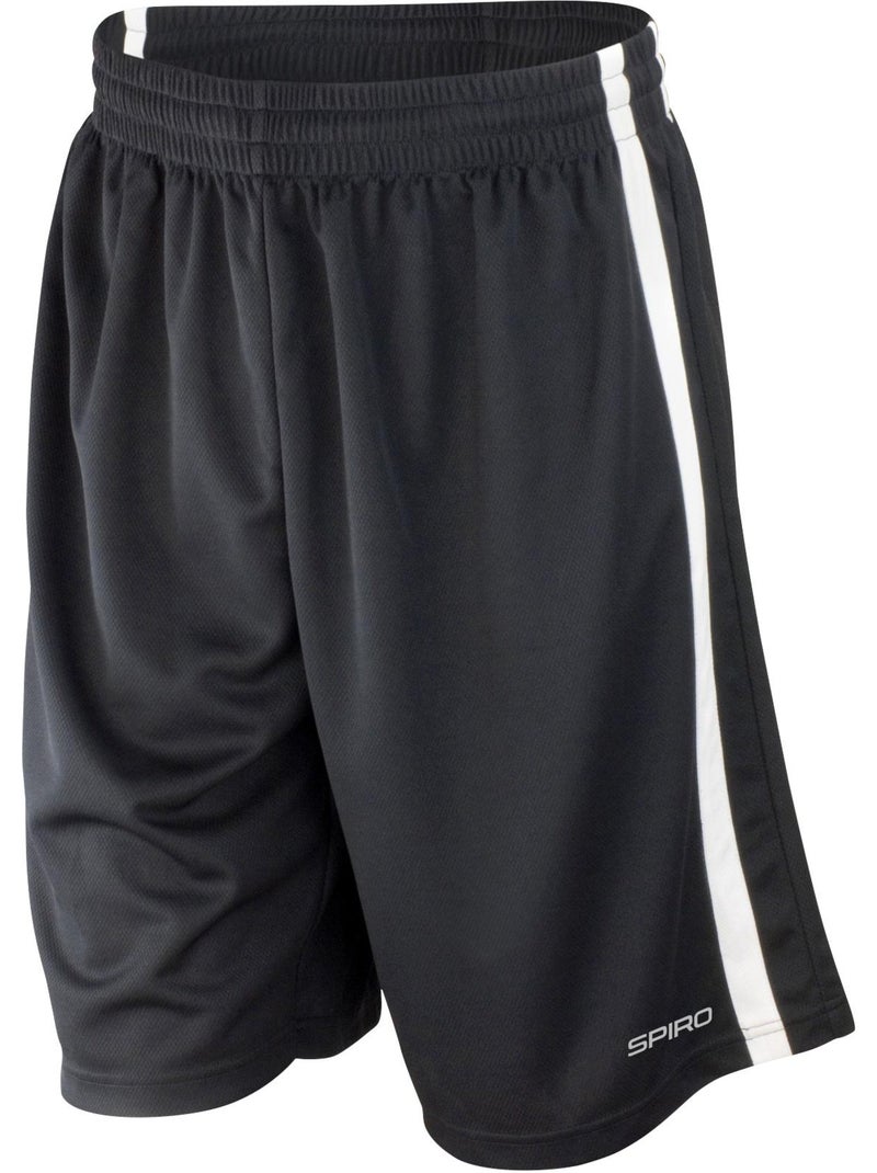 Short de basketball s - spiro Noir Blanc - Kiabi