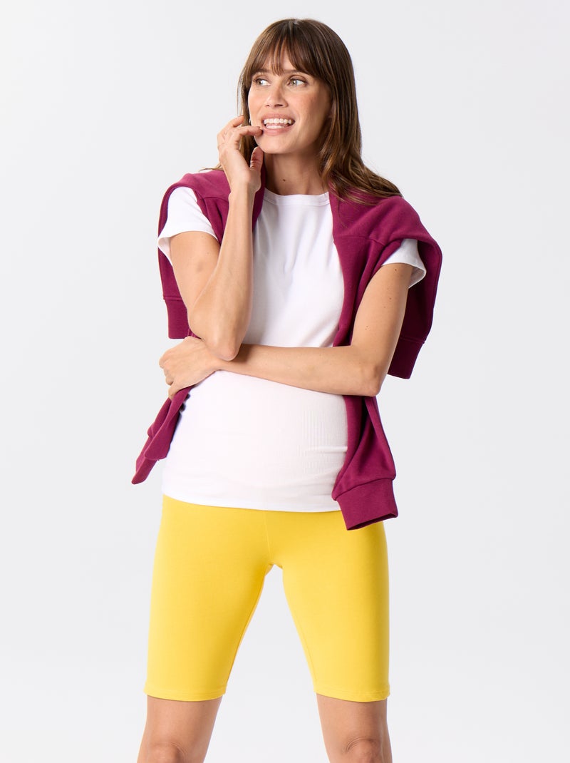 Short de cycliste de grossesse Jaune - Kiabi