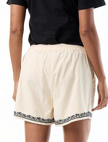 Short de grossesse brodé