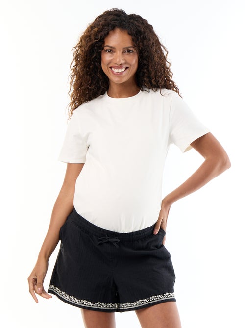 Short de grossesse brodé - Kiabi