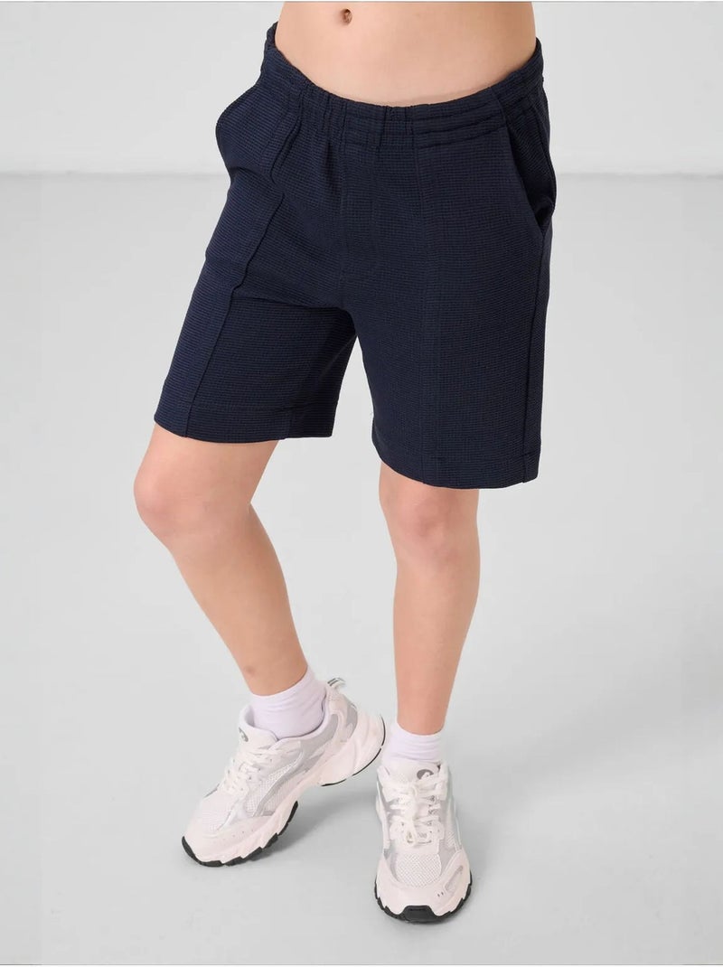 Short de jeunesse en coton mélangé tommy Bleu marine - Kiabi