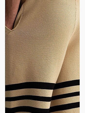 Short de jogging en coton à rayures pour homme giesto