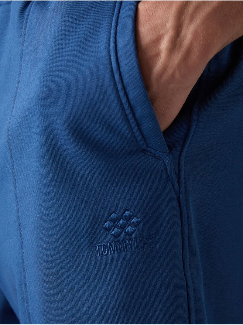 Short de jogging homme en maille tommy Bleu - Kiabi