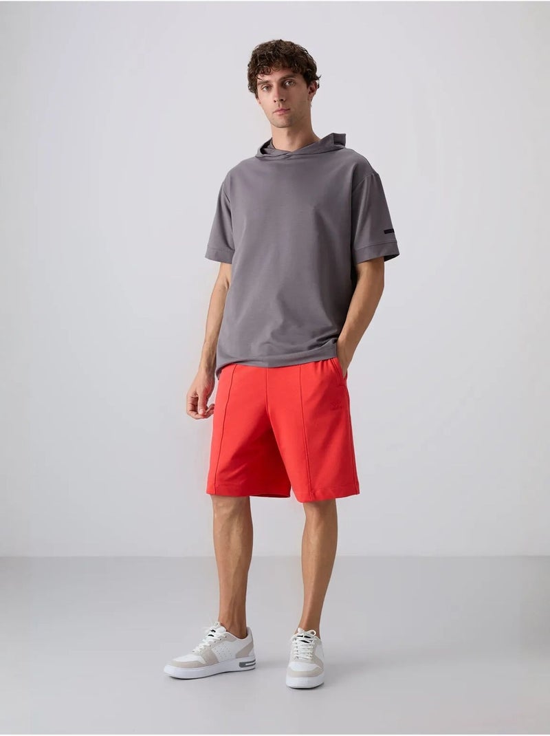 Short de jogging homme en maille tommy Rouge - Kiabi