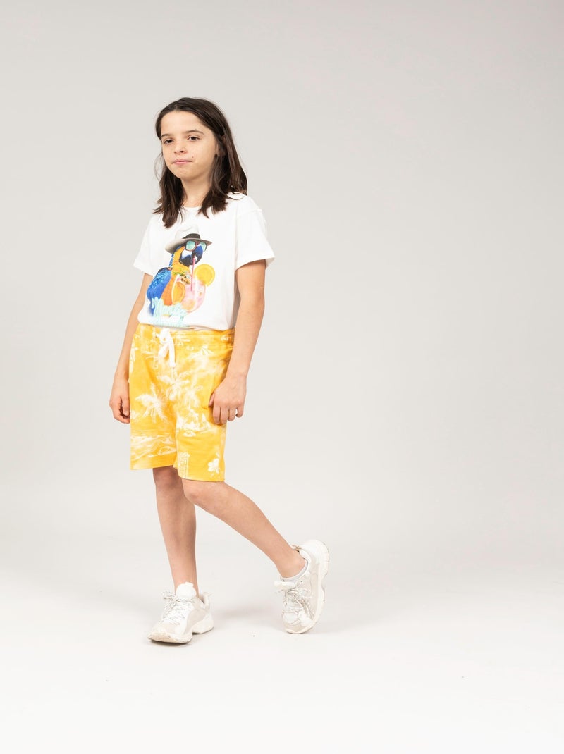 Short de jogging tie and dye 'Deeluxe' Jaune poussin - Kiabi