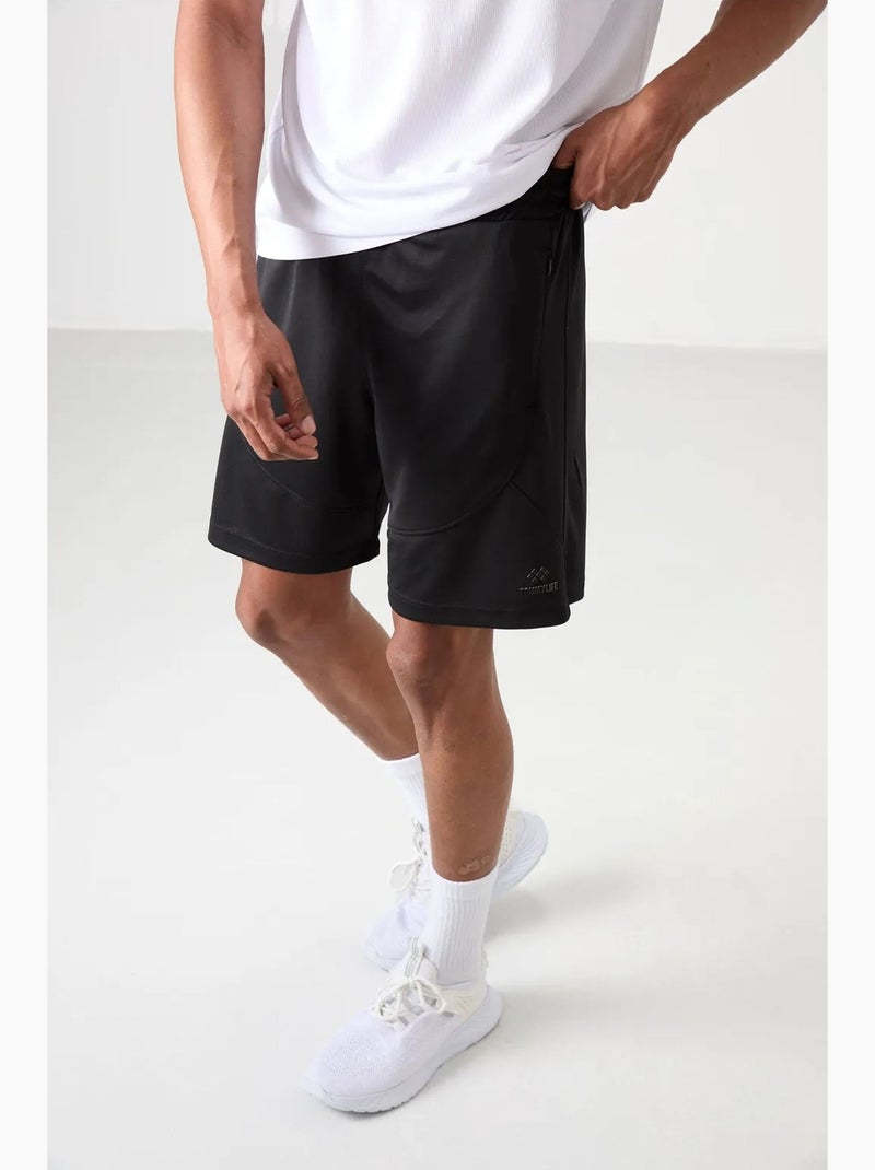Short de jogging uni maille tommy Noir - Kiabi