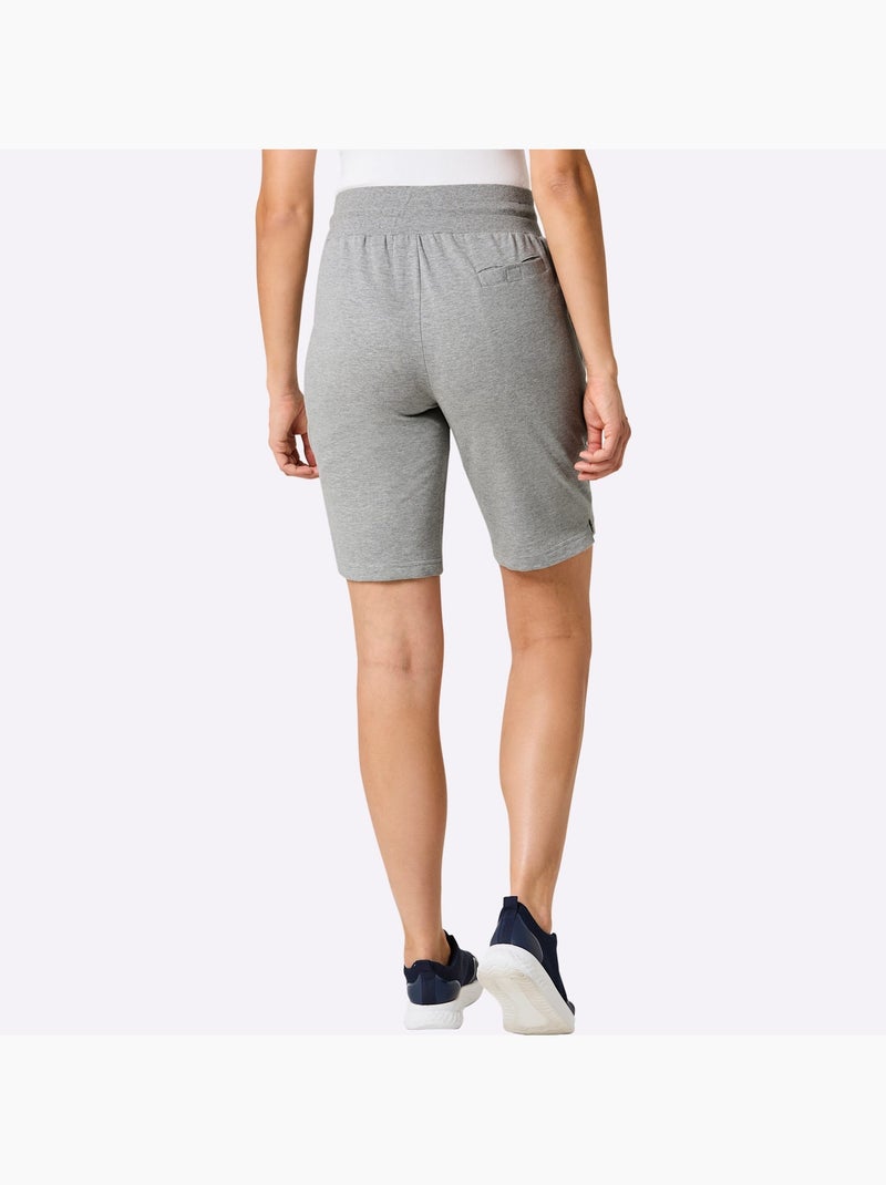 Short De Loisirs Matière Sweat - Taille Standard - Witt Gris chiné - Kiabi