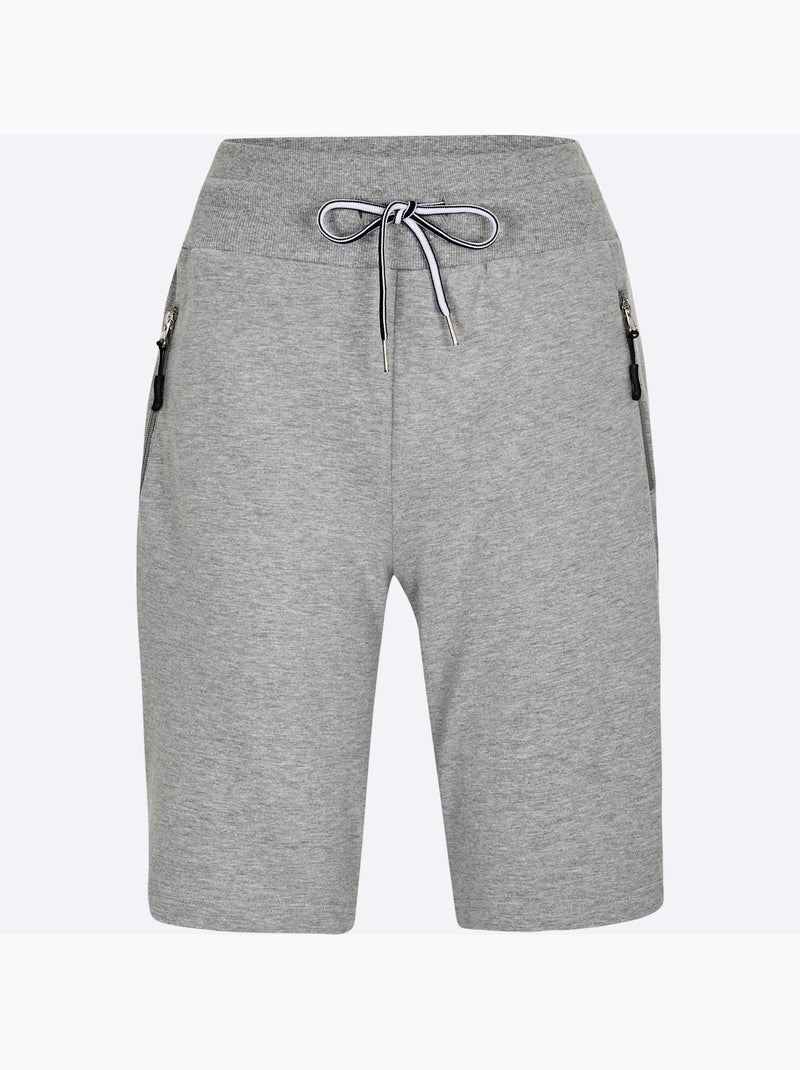 Short De Loisirs Matière Sweat - Taille Standard - Witt Gris chiné - Kiabi