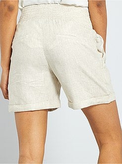 Short de maternité en lin - Kiabi