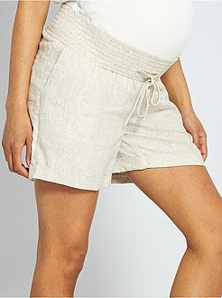Short de maternité en lin - Kiabi