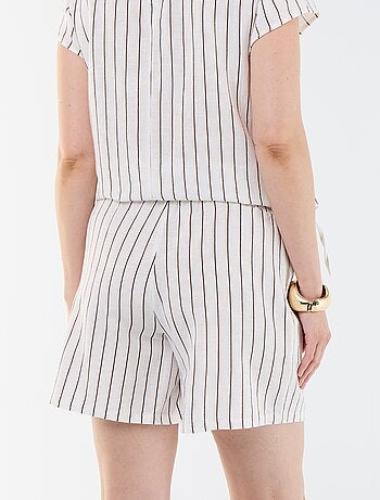 Short de maternité en lin imprimé
