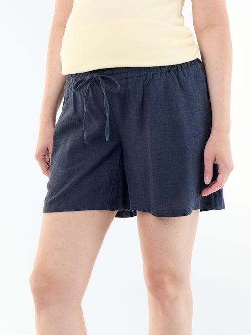 Short de maternité en lin imprimé - Kiabi Short de maternité en lin imprimé - Kiabi