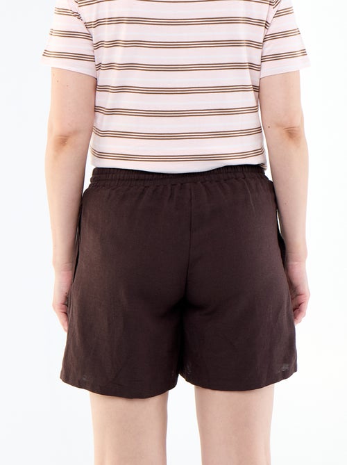 Short de maternité en lin imprimé - Kiabi Short de maternité en lin imprimé - Kiabi