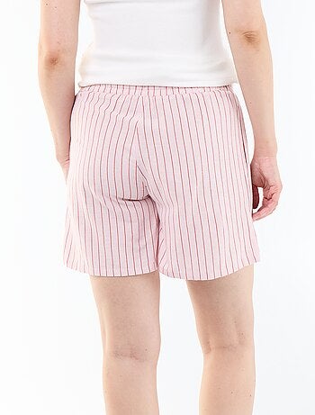 Short de maternité en lin imprimé