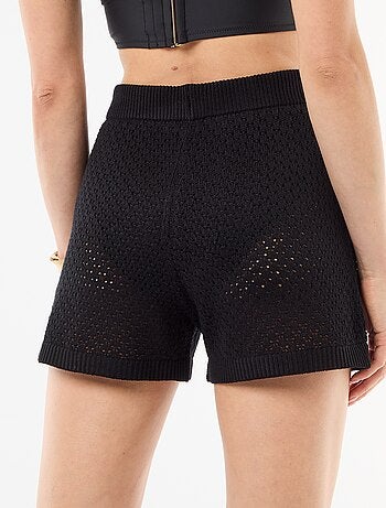 Short de plage en maille crochet