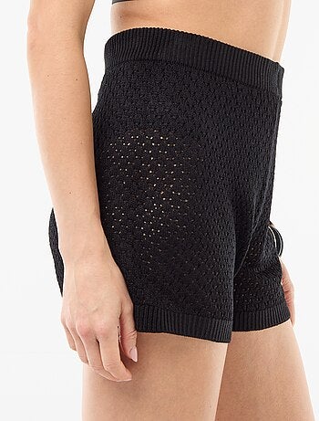 Short de plage en maille crochet