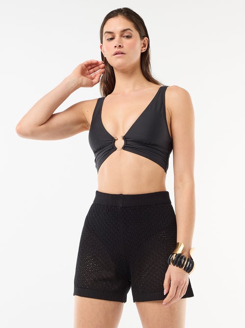 Short de plage en maille crochet - Kiabi