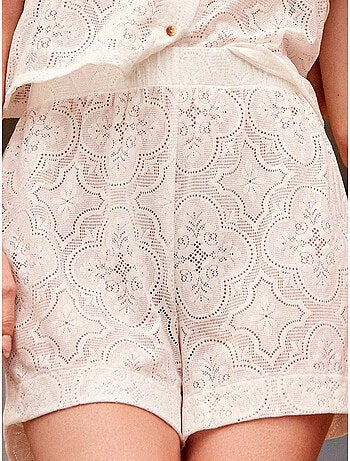 Short de plage en tissu structuré