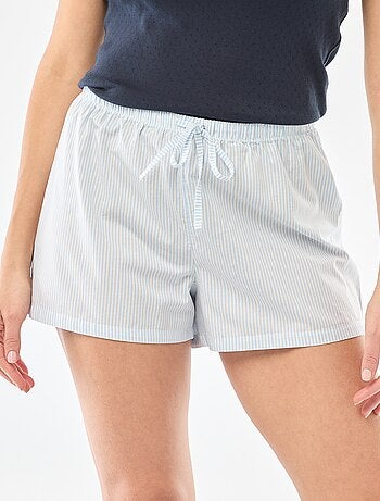 Short de pyjama en popeline