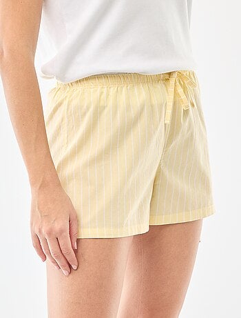 Short de pyjama en popeline