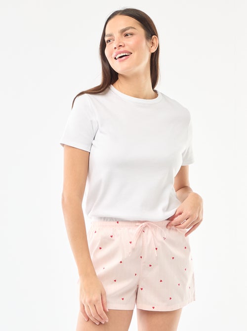 Short de pyjama en popeline - Kiabi