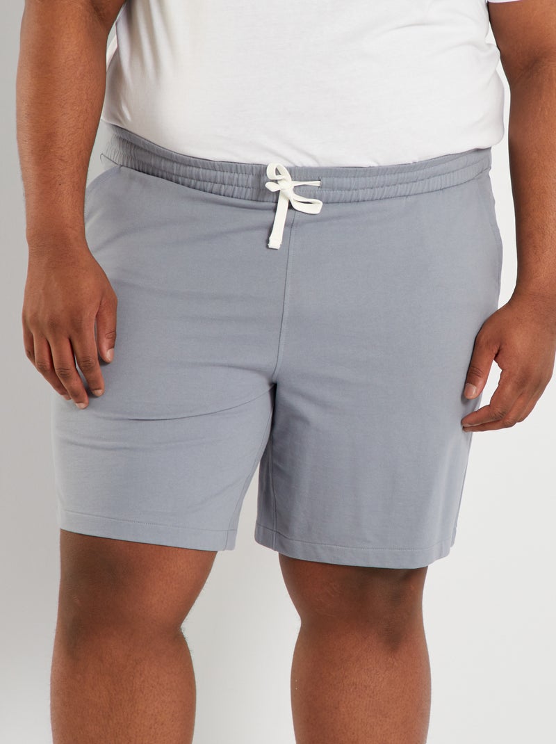 Short de pyjama french terry Bleu gris - Kiabi