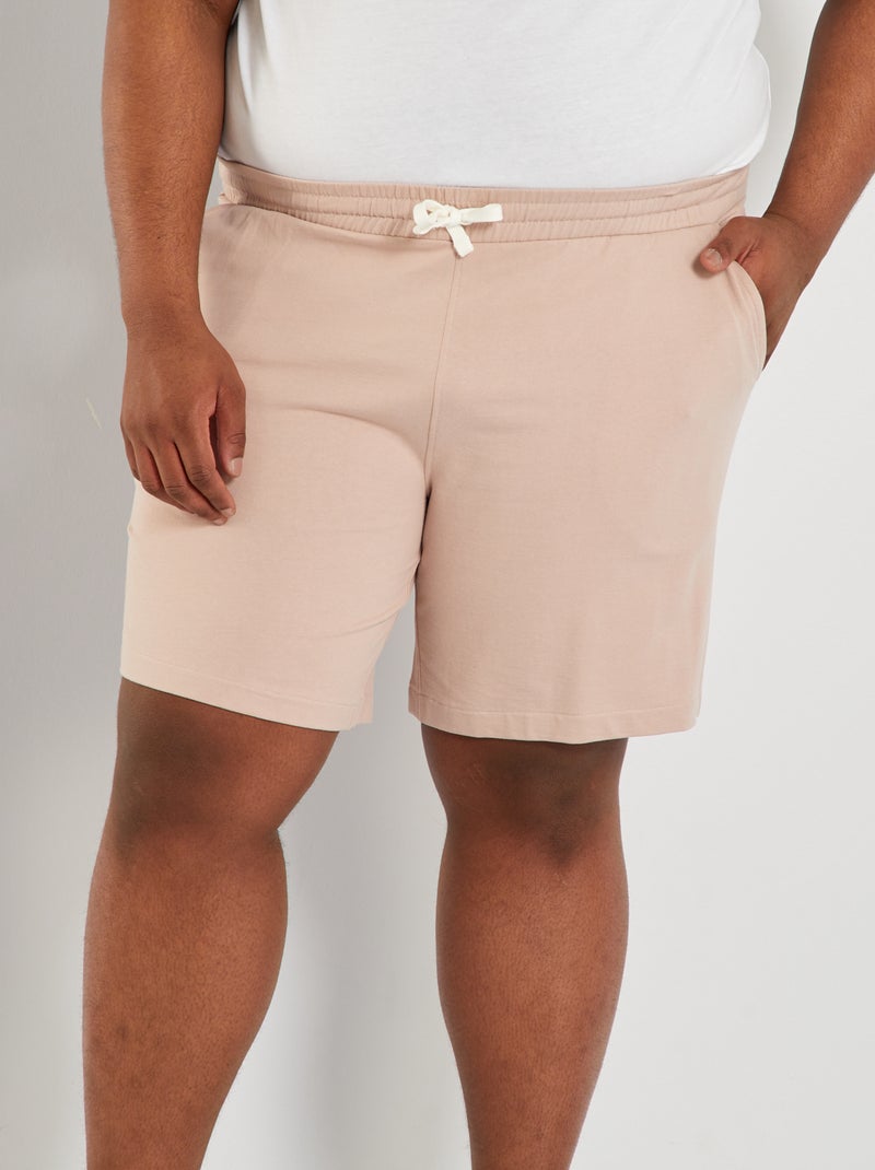 Short de pyjama french terry Gris rose - Kiabi