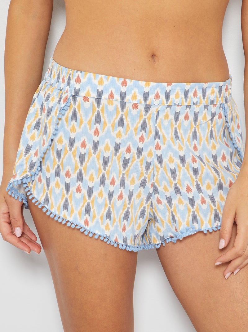 Short de pyjama Ikat bleu - Kiabi