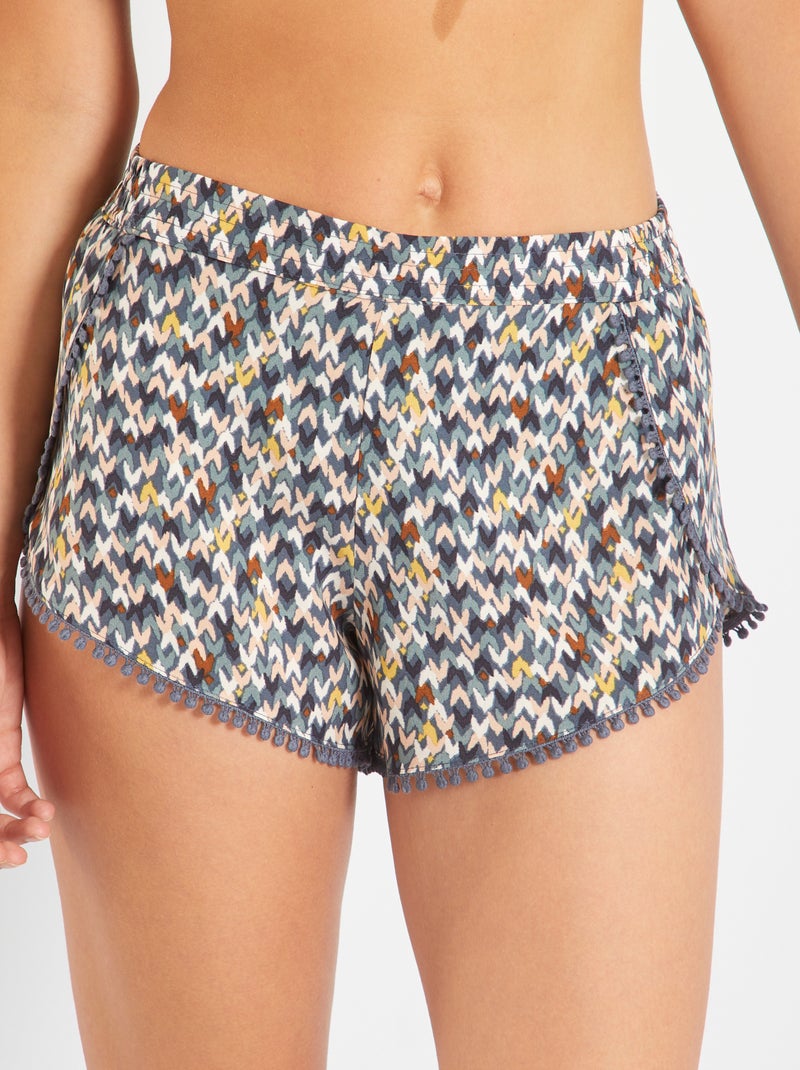 Short de pyjama imprimé bleu - Kiabi