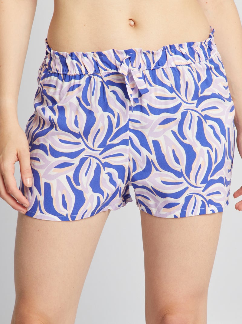 Short de pyjama imprimé Violet - Kiabi