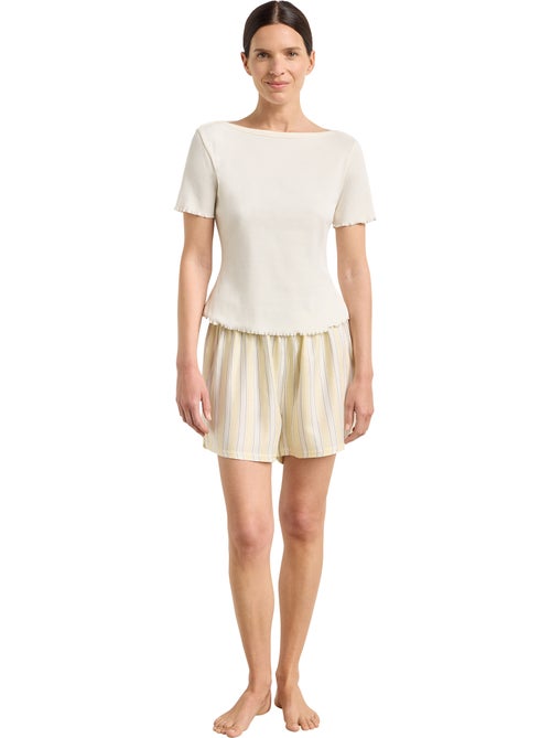 Short de pyjama Slow Days Fresh Vibes - Kiabi Short de pyjama Slow Days Fresh Vibes - Kiabi