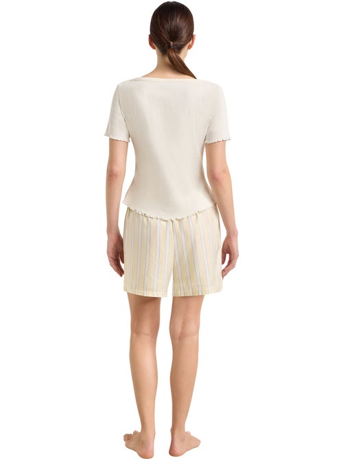 Short de pyjama Slow Days Fresh Vibes - Kiabi Short de pyjama Slow Days Fresh Vibes - Kiabi