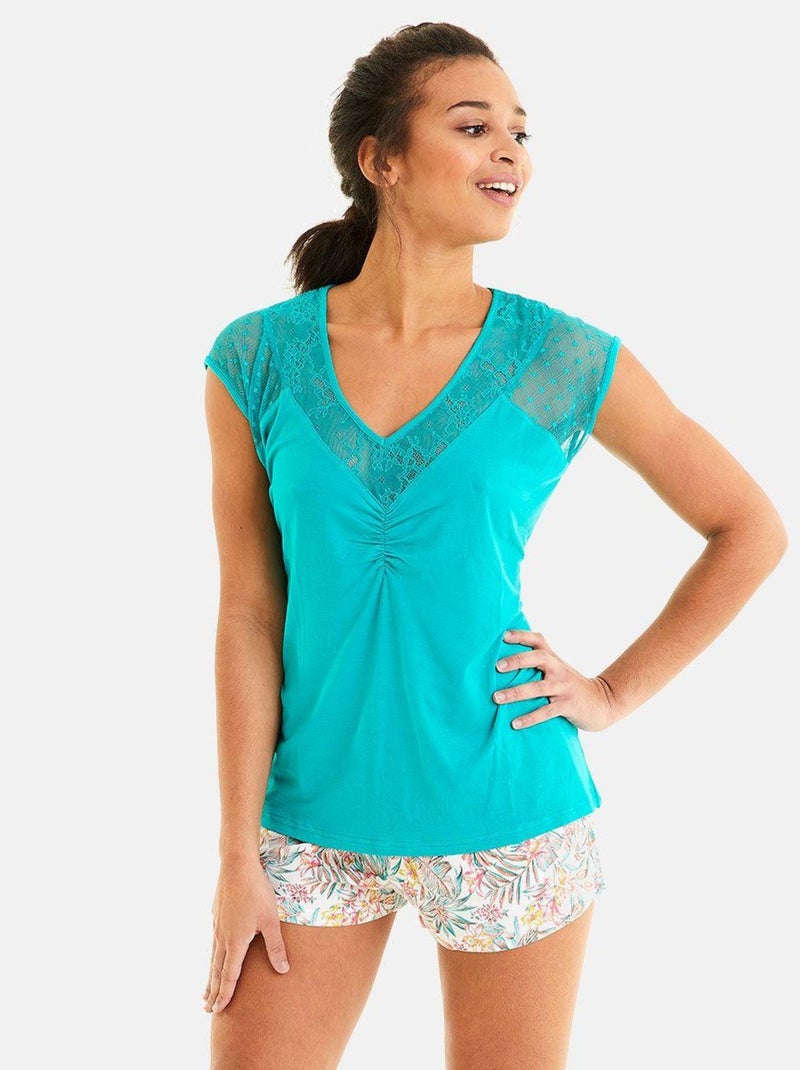 Short de pyjama UKULELE - Pomm'Poire Bleu - Kiabi