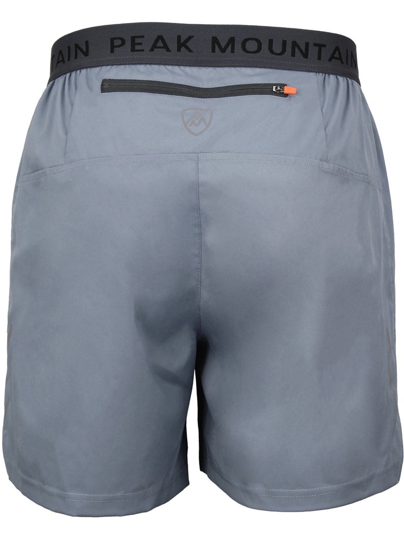 SHORT DE RUNNING TRAIL CRAN HOMME - PEAK MOUNTAIN Bleu gris - Kiabi