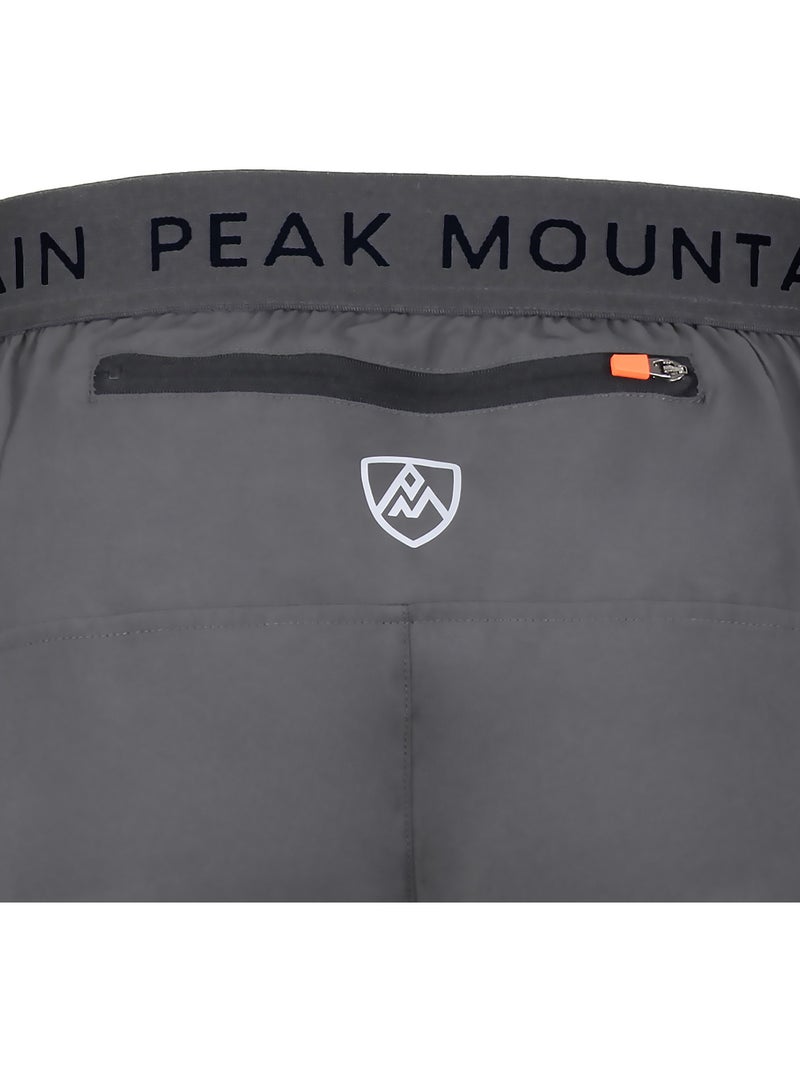 SHORT DE RUNNING TRAIL CRAN HOMME - PEAK MOUNTAIN gris anthracite - Kiabi