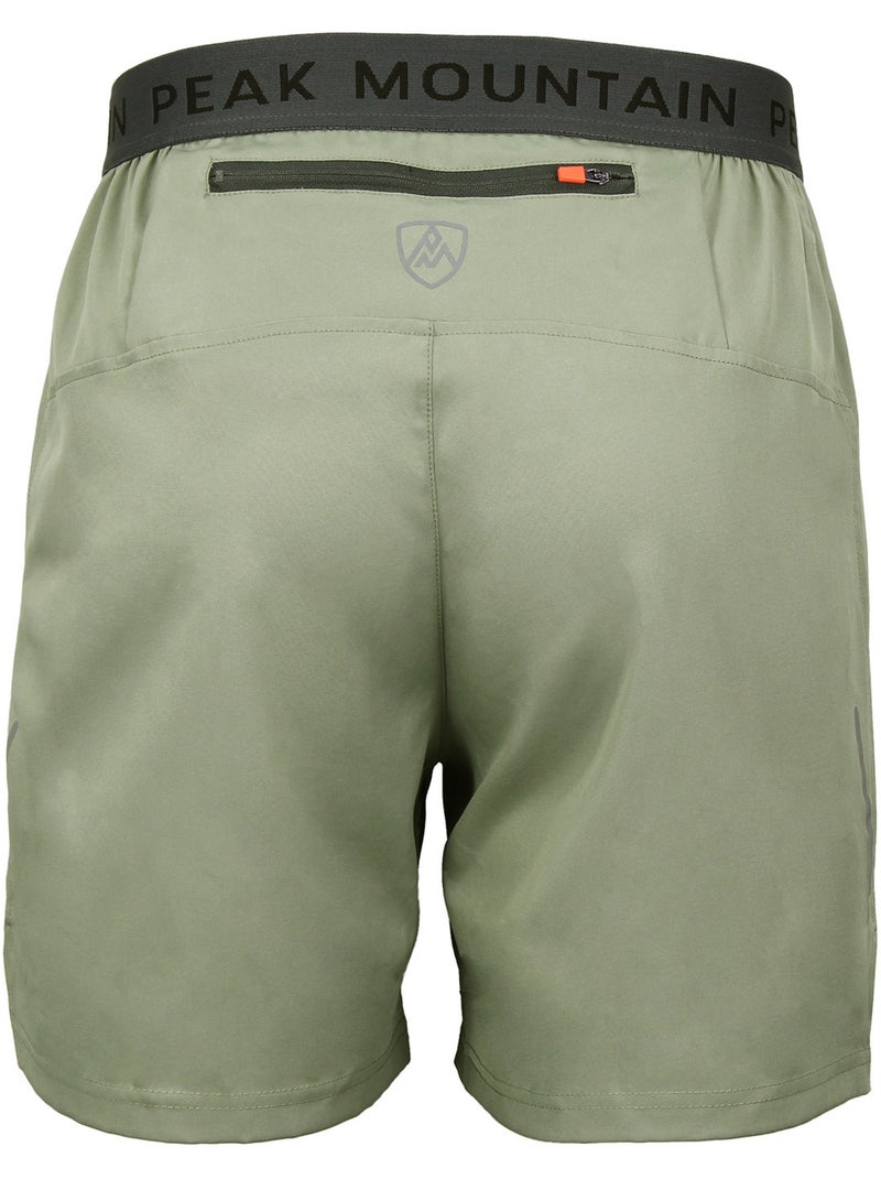 SHORT DE RUNNING TRAIL CRAN HOMME - PEAK MOUNTAIN Kaki - Kiabi