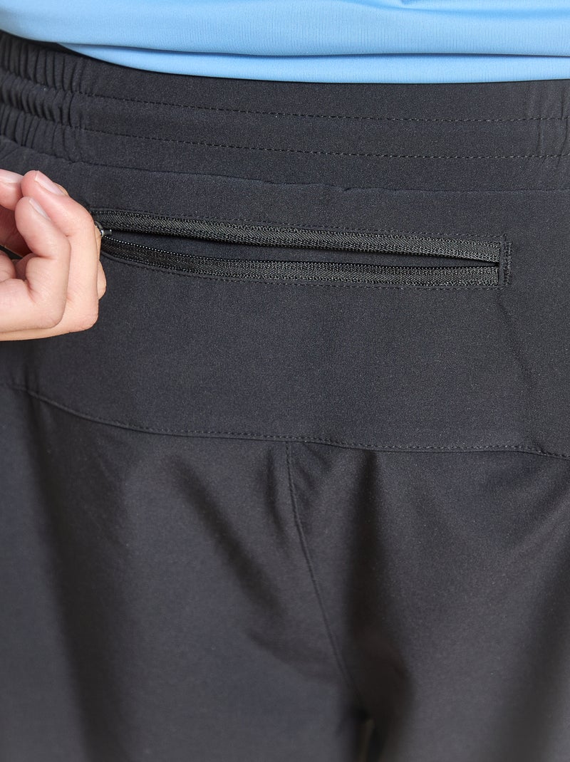 Short de sport 2 en 1 - (ekstract) Noir - Kiabi