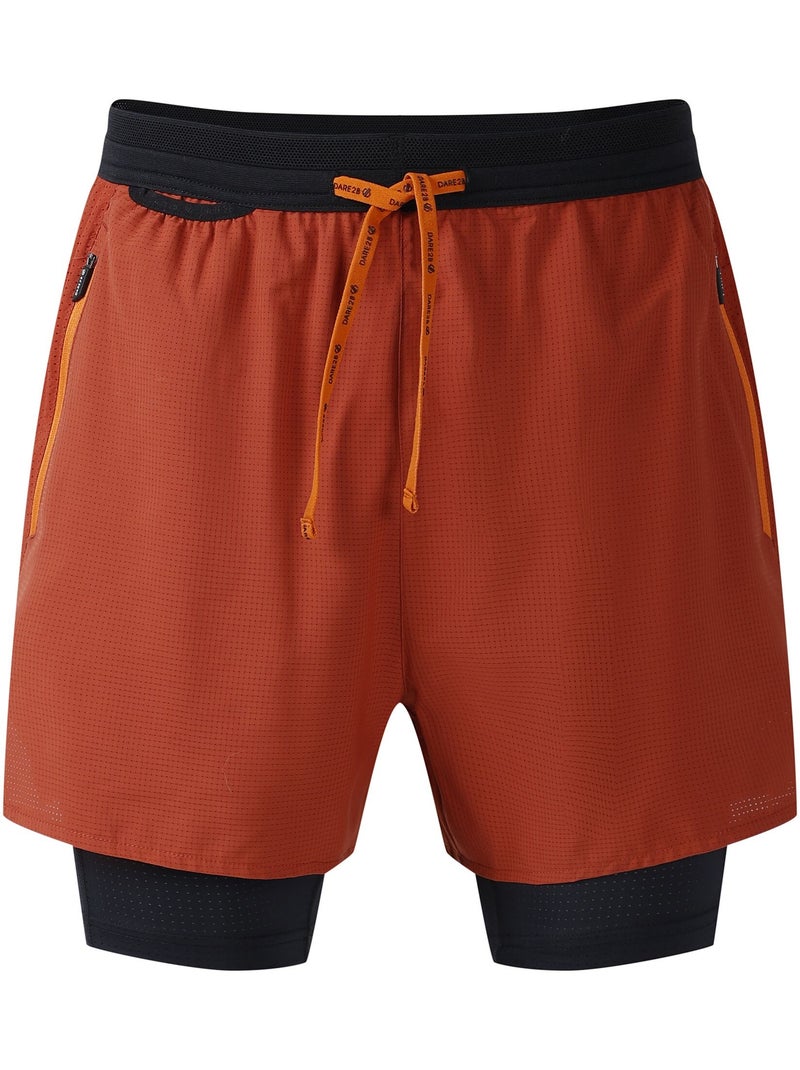 Short de sport à taille élastiquée movement - dare 2b Rouge brique - Kiabi