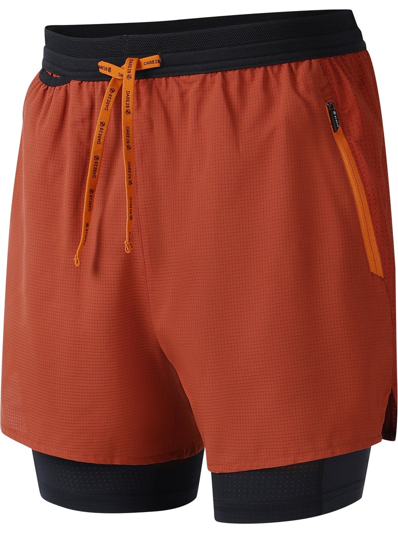 Short de sport à taille élastiquée movement - dare 2b Rouge brique - Kiabi