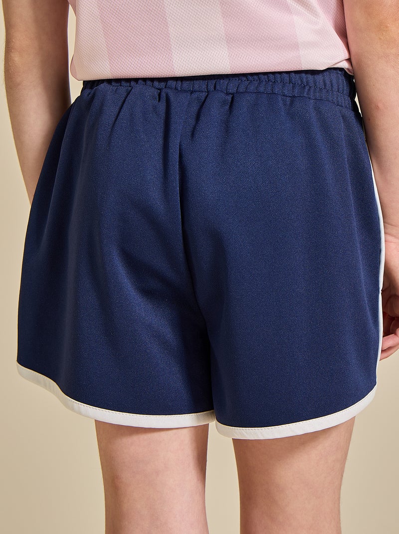 Short de sport avec bandes contrastées - (ekstract) Bleu - Kiabi