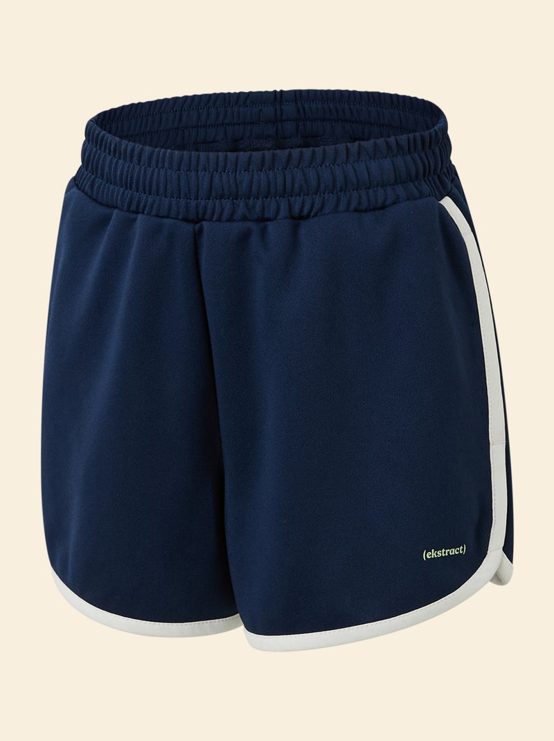 Short de sport avec bandes contrastées - (ekstract) Bleu - Kiabi