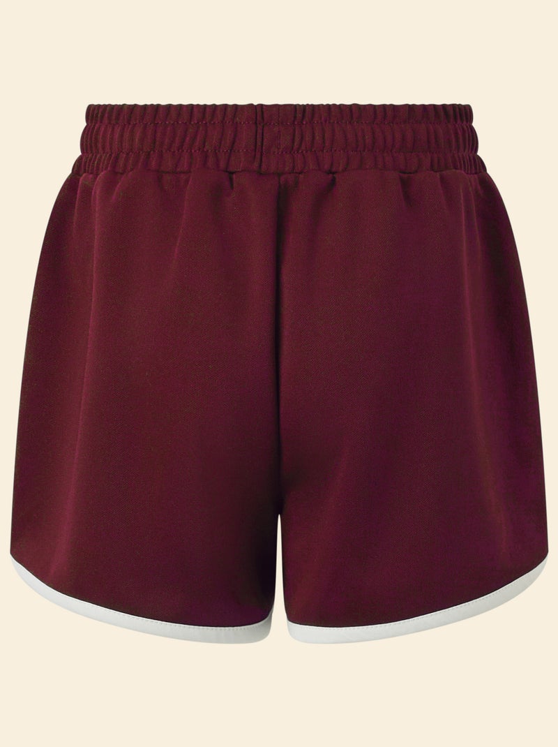 Short de sport avec bandes contrastées - (ekstract) Rouge - Kiabi
