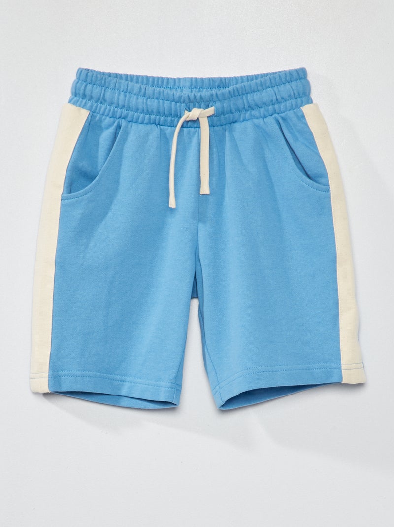 Short de sport avec bandes sur les côtés Bleu - Kiabi
