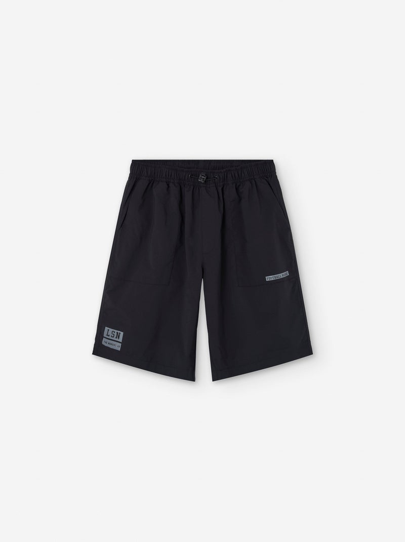 Short de Sport avec Imprimés Noir - Kiabi