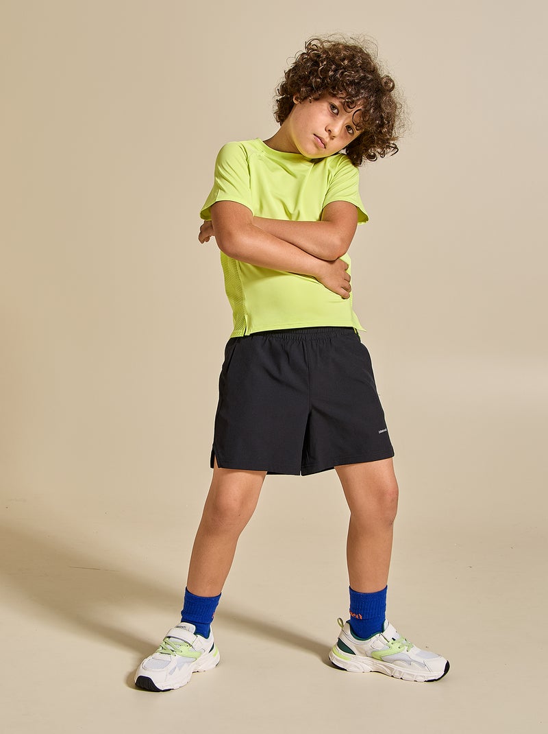 Short de sport avec poche zippée au dos - (ekstract) Noir - Kiabi
