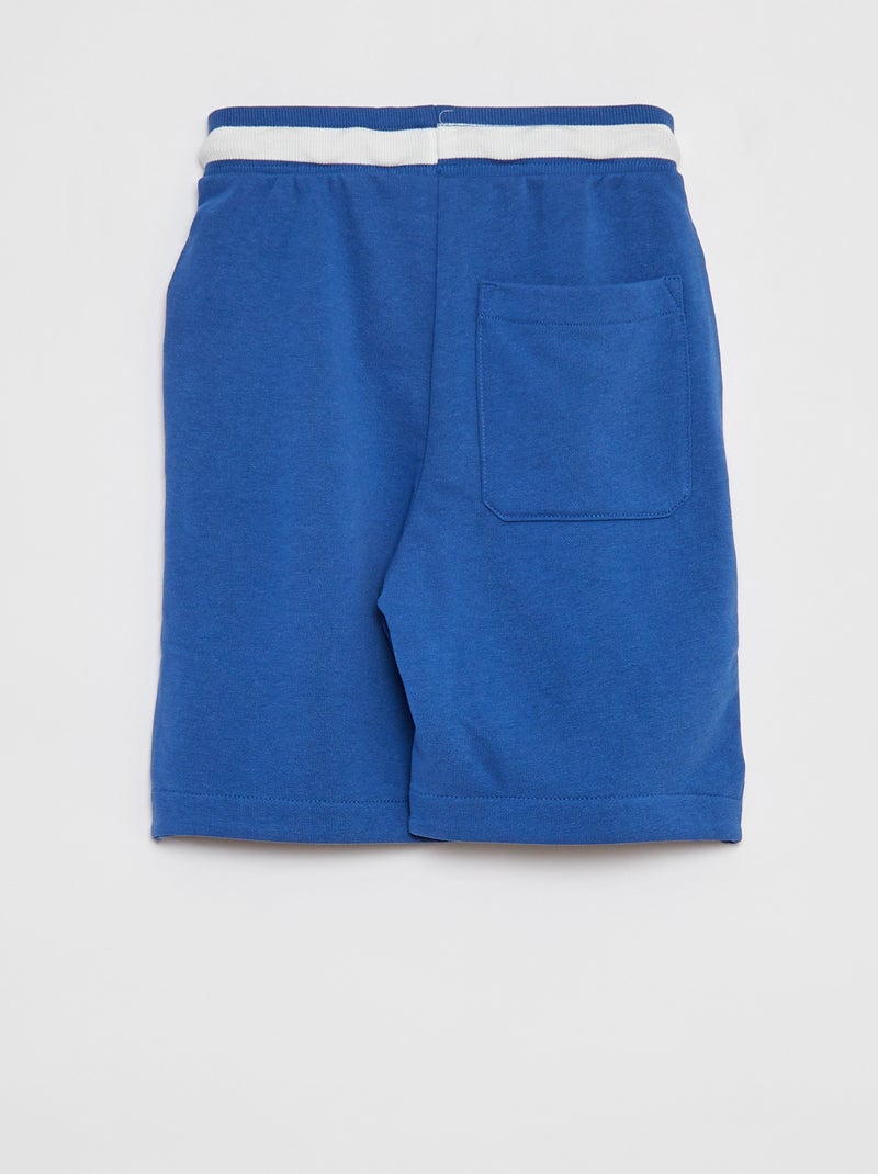 Short de sport avec taille contrastée BLEU - Kiabi