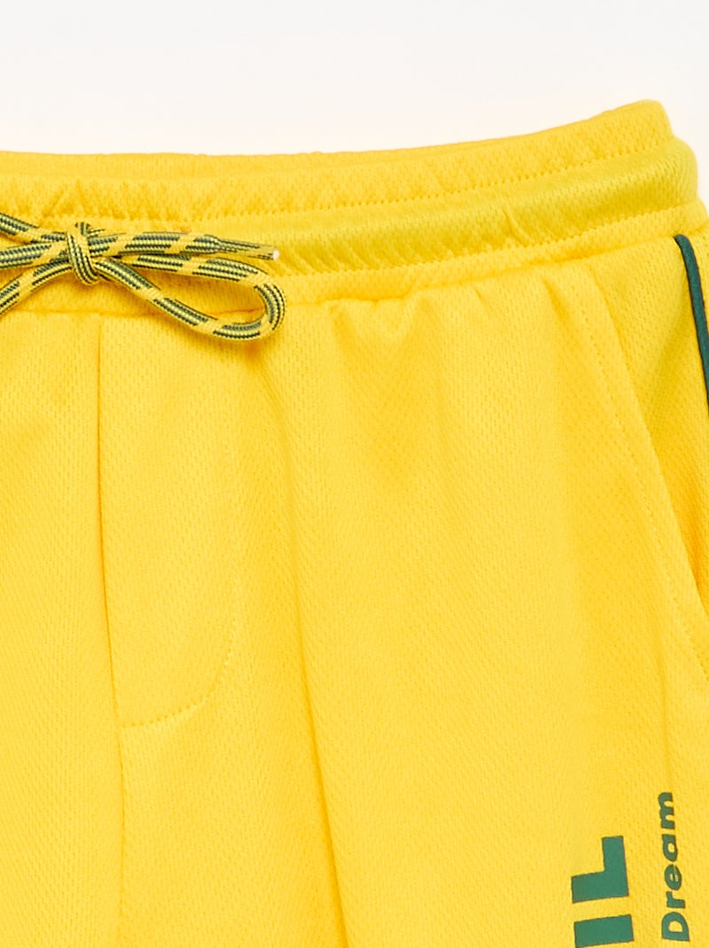 Short de sport Brésil Jaune - Kiabi